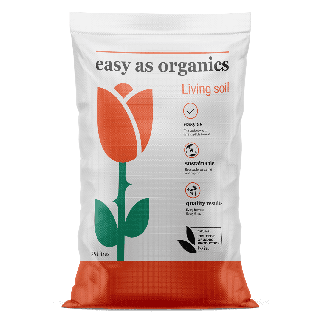 easy as organics living soil 25 litre bag