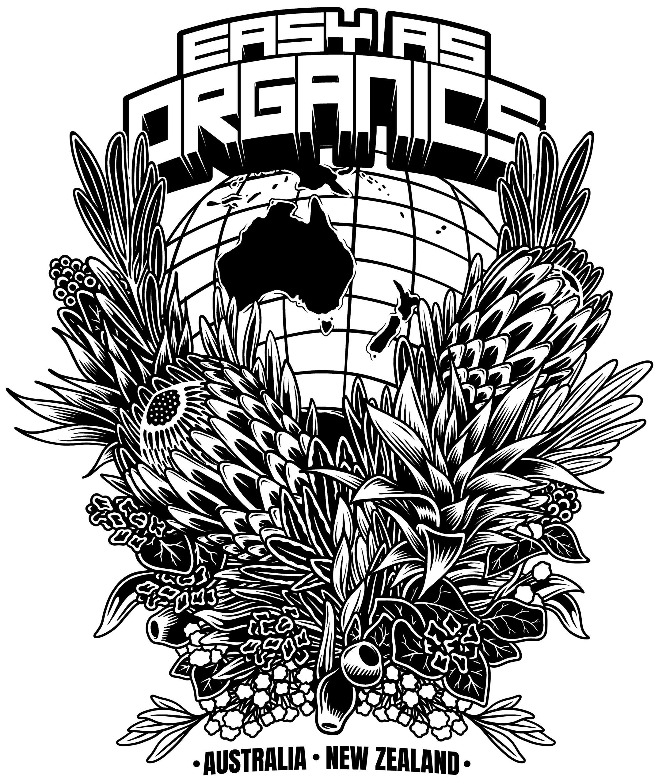 Easy as organics native plant artwork